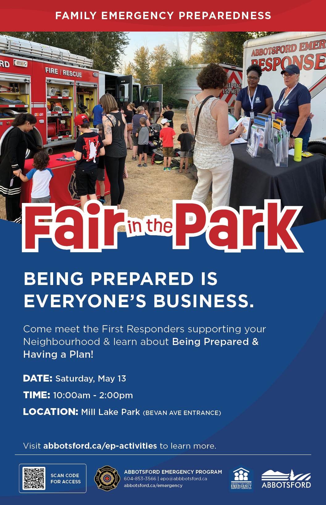 Family Emergency Preparedness Fair in the Park City of Abbotsford